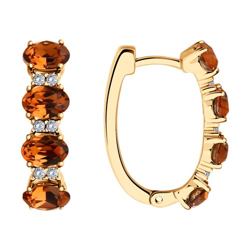 Серьги SOKOLOV - Серебро 925, Swarovski , Фианит (арт. 93022420)