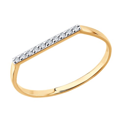 Кольцо SOKOLOV - Золото 585, Фианит (арт. 019695)