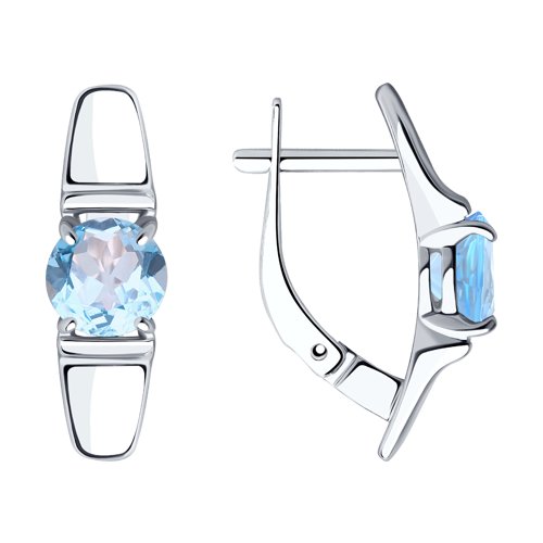 Серьги Diamant - Серебро 925, Топаз (арт. 94-320-00628-1)