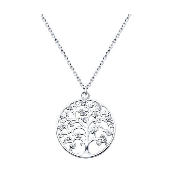 Колье SOKOLOV - Серебро 925, Фианит (арт. 94070883-91)