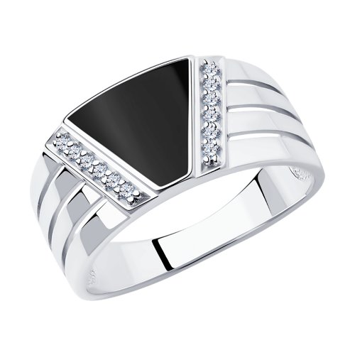 Кольцо SOKOLOV - Серебро 925, Фианит, Эмаль (арт. 94012005)