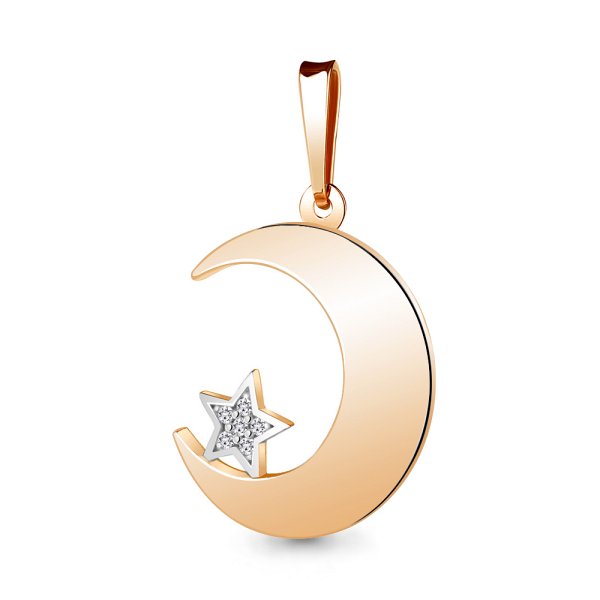 Подвеска Аквамарин - Золото 585, Фианит (арт. 21108А.1)