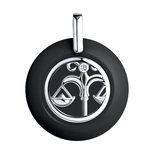 Подвеска Diamant - Серебро 925, Керамика, Фианит (арт. 94-130-01256-1)