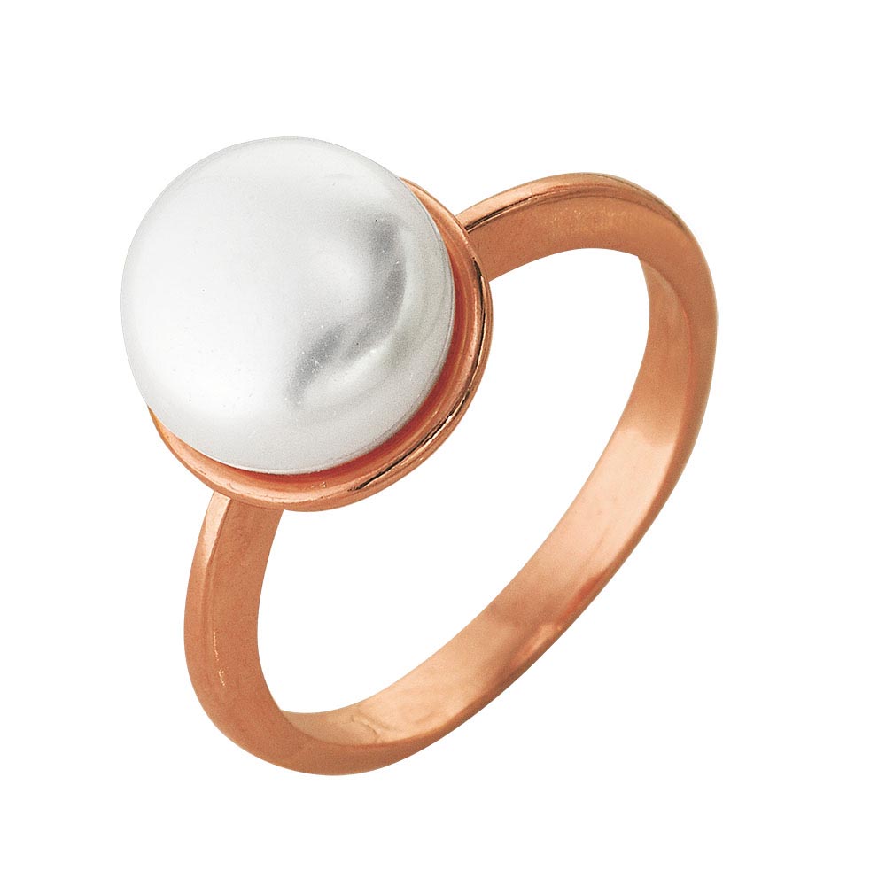 Кольцо Красная пресня - Серебро 925, Жемчуг культивированный (арт. 2332586)