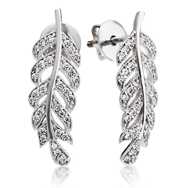 Серьги Галатея - Серебро 925, Фианит (арт. 3320.1)