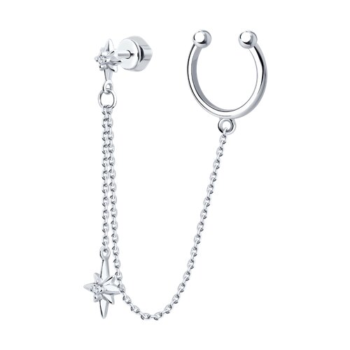 Серьга SOKOLOV - Серебро 925, Фианит (арт. 94170307)