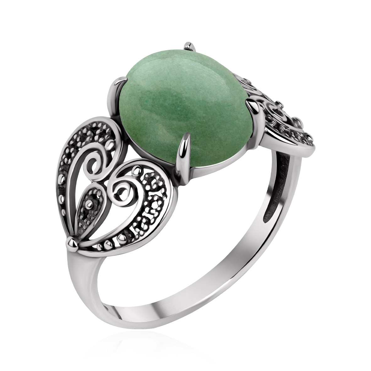 Кольцо KRASNOE - Серебро 925, Авантюрин (арт. 1310366370-1)