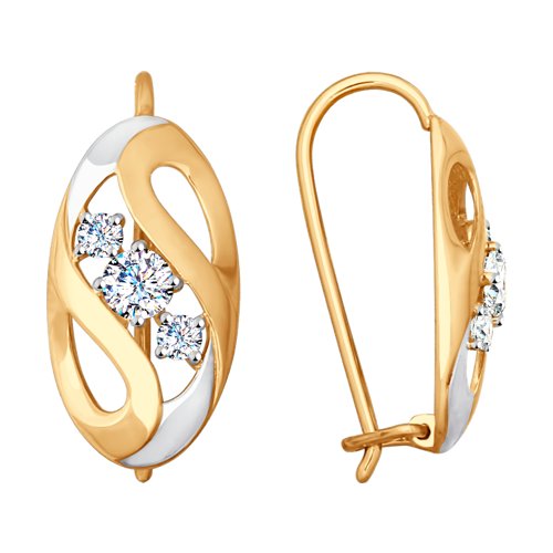 Серьги SOKOLOV - Золото 375, Фианит (арт. 028070-4)