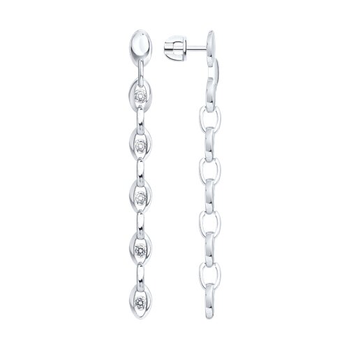 Серьги SOKOLOV - Серебро 925, Фианит (арт. 94027346)