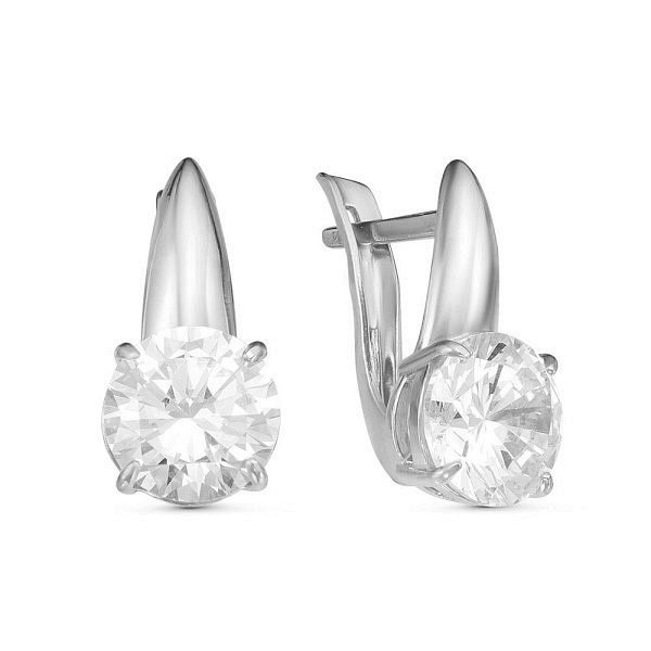 Серьги Красная пресня - Серебро 925, Фианит (арт. 3389876Д)