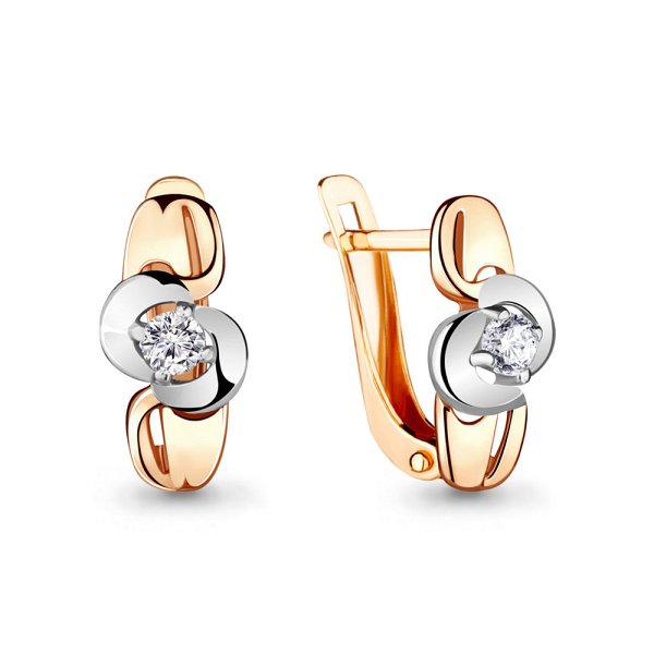 Серьги Аквамарин - Золото 585, Фианит (арт. 46860.1)