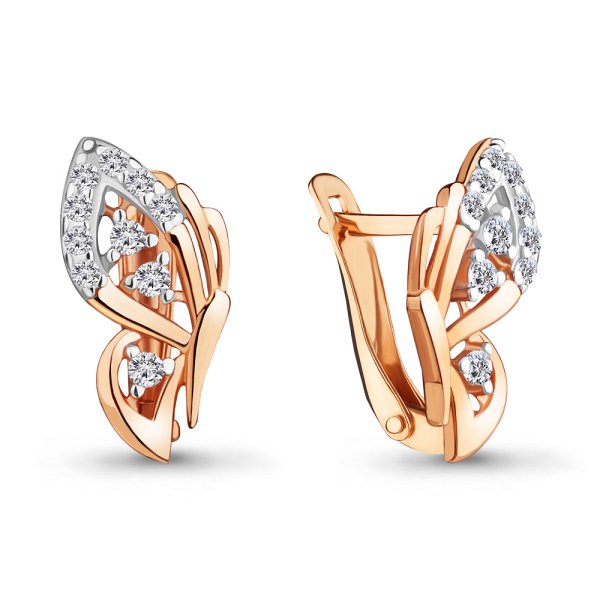 Серьги Аквамарин - Серебро 925, Фианит (арт. 46886А.6)