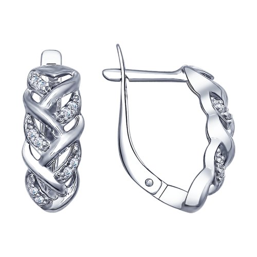Серьги SOKOLOV - Серебро 925, Фианит (арт. 94022499)