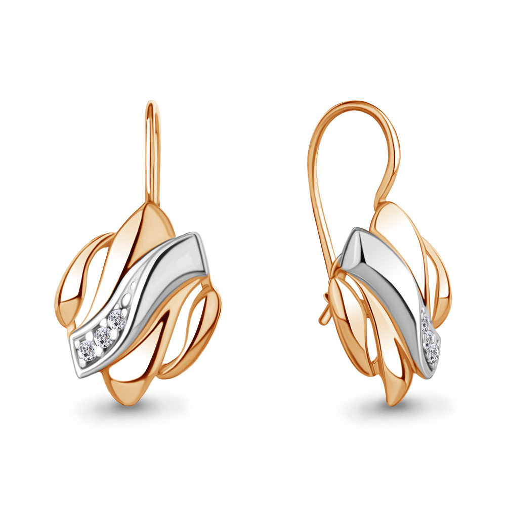 Серьги Аквамарин - Серебро 925, Фианит (арт. 49209А.6)