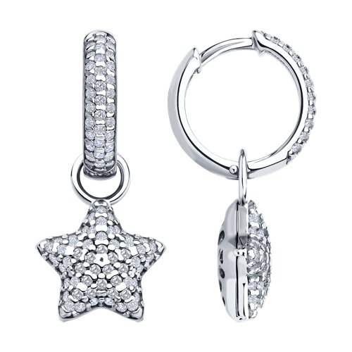 Серьги SOKOLOV - Серебро 925, Фианит (арт. 94026850)