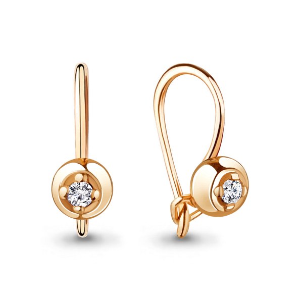 Серьги Аквамарин - Золото 375, Фианит (арт. 40963.8)