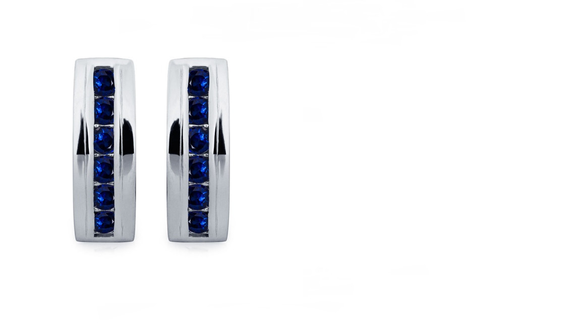 Серьги Platinum Lab. - Платина 950, Сапфир (арт. ПС-021С-01)