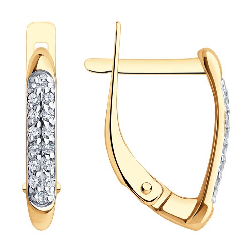 Серьги Diamant - Золото 585, Фианит (арт. 51-120-02076-1)