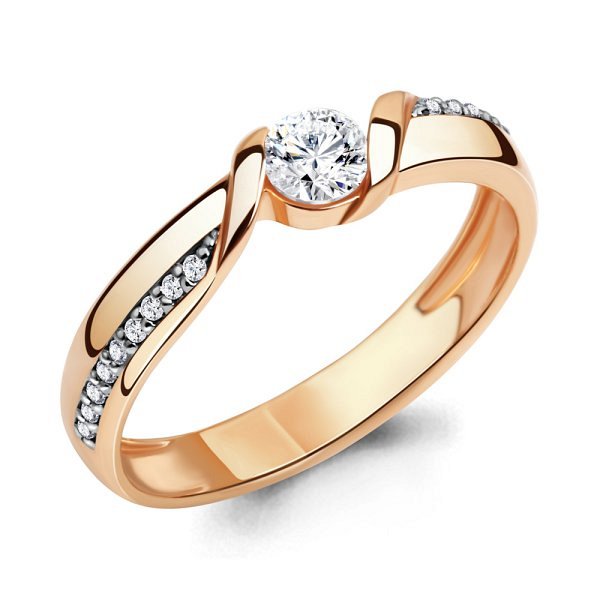 Кольцо Аквамарин - Серебро 925, Фианит (арт. 665491А.6)