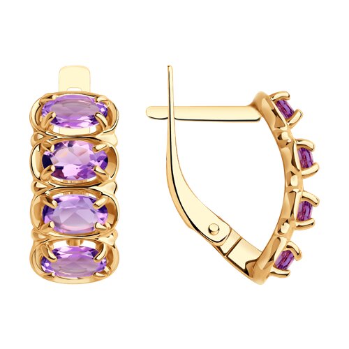 Серьги SOKOLOV - Серебро 925, Аметист (арт. 92022917)