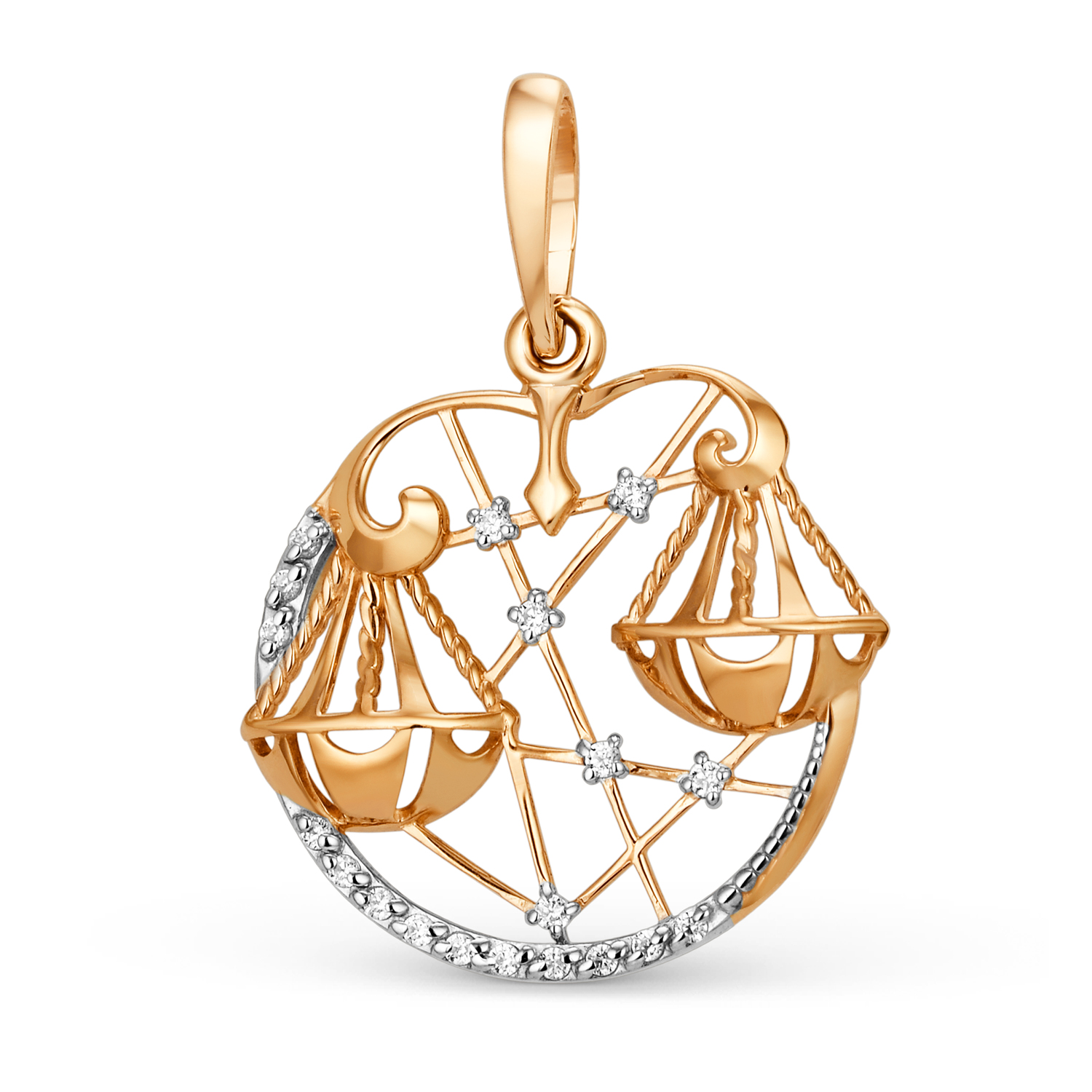 Подвеска ЮФ Династия - Золото 375, Фианит (арт. 101148-5102)