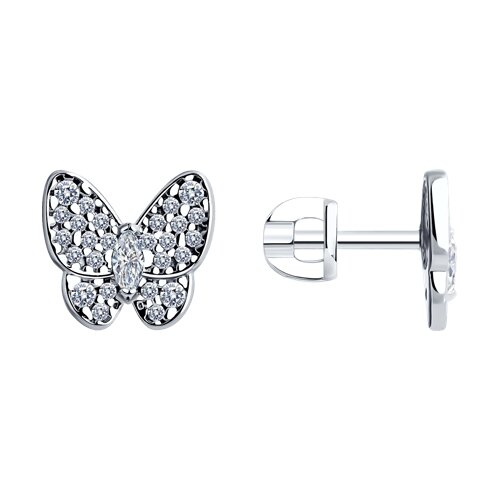 Серьги SOKOLOV - Серебро 925, Фианит (арт. 94025907)