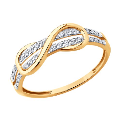 Кольцо SOKOLOV - Золото 585, Фианит (арт. 019577)