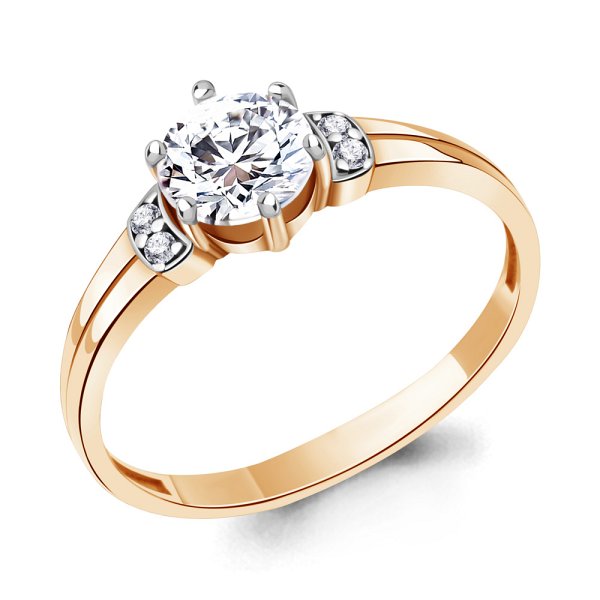 Кольцо Аквамарин - Серебро 925, Фианит (арт. 68785А.6)