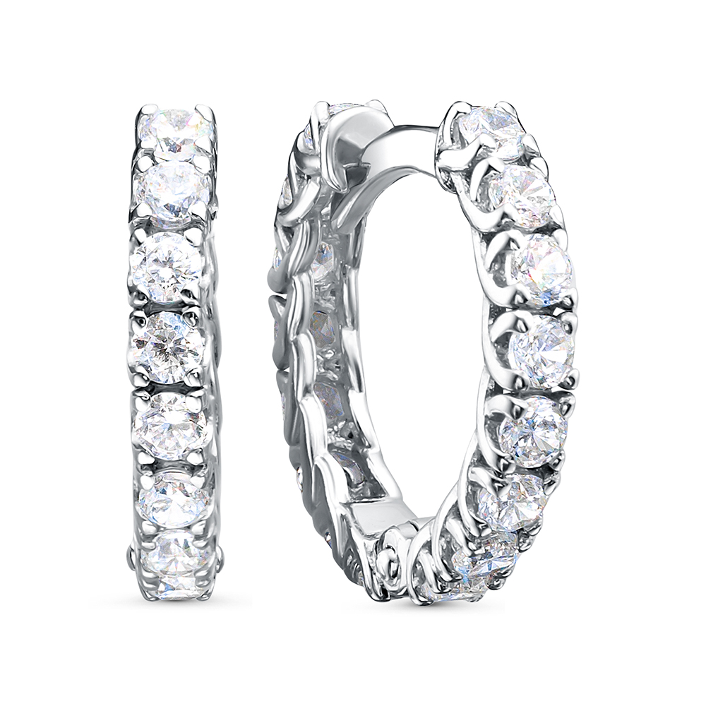 Серьги Иллада - Серебро 925, Фианит (арт. с122567)