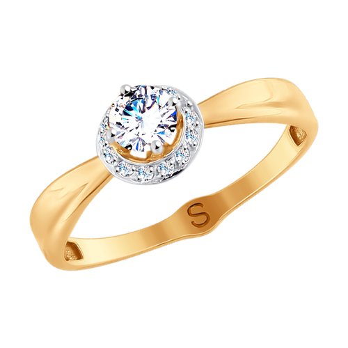 Кольцо SOKOLOV - Золото 375, Фианит (арт. 017932-4)