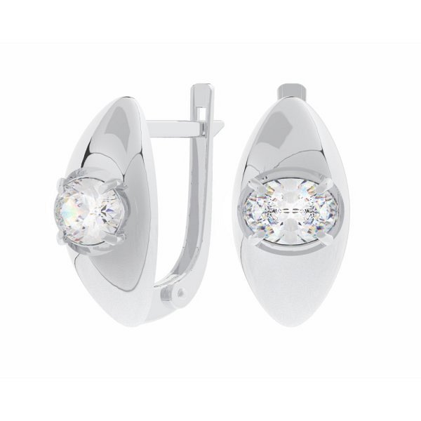 Серьги POKROVSKY - Серебро 925, Фианит (арт. 2101564-00775)