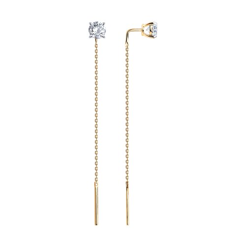 Серьги SOKOLOV - Золото 585, Фианит (арт. 0201032)