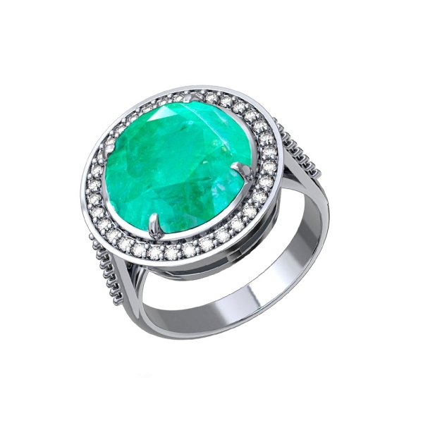 Кольцо POKROVSKY - Серебро 925, Горный хрусталь, Фианит (арт. 1101709-05835)