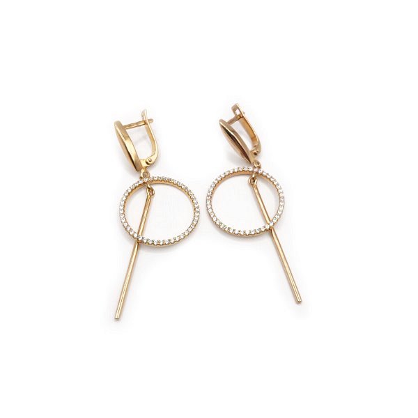 Серьги Галатея - Серебро 925, Фианит (арт. 3415.1)