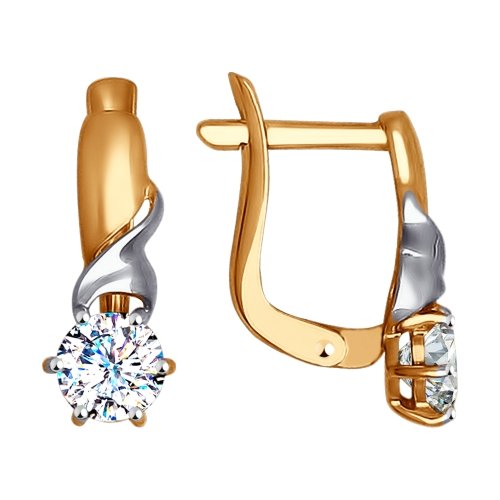 Серьги SOKOLOV - Золото 585, Фианит (арт. 027329)