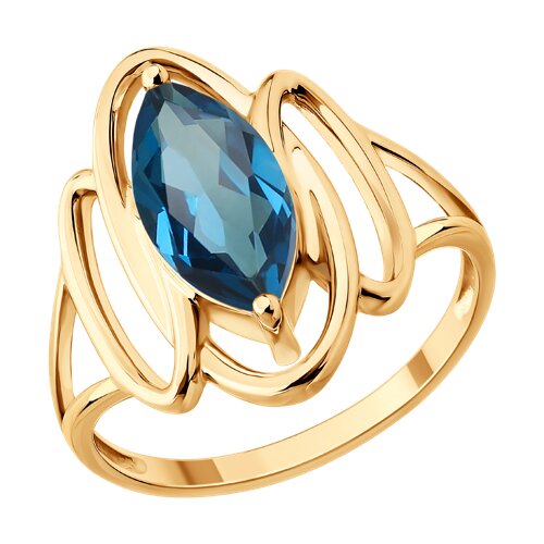 Кольцо SOKOLOV - Золото 585, Топаз лондон (арт. 717433)