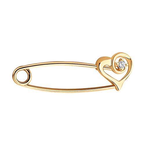 Булавка SOKOLOV - Серебро 925, Фианит (арт. 93040029)