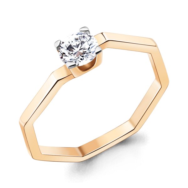 Кольцо Аквамарин - Серебро 925, Фианит (арт. 67716А.6)