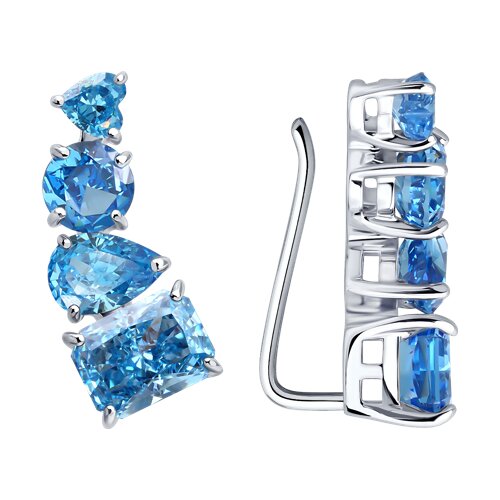 Серьги SOKOLOV - Серебро 925, Фианит (арт. 94027701)