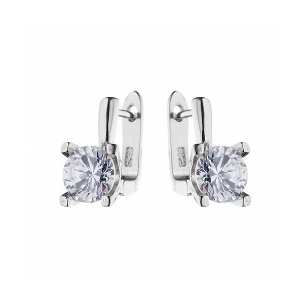 Серьги Фиделис - Серебро 925, Фианит (арт. CAS2570E)