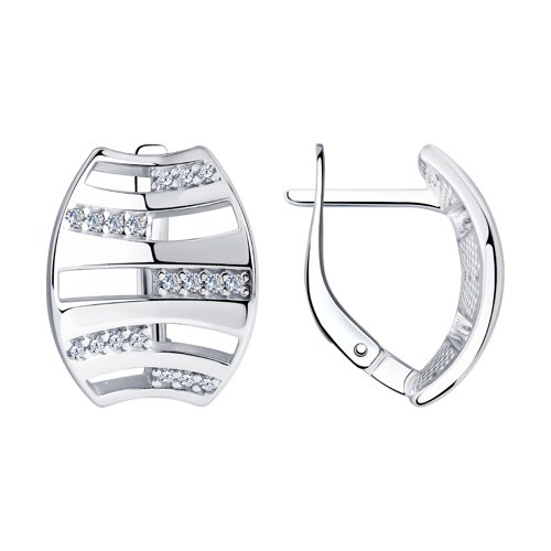 Серьги SOKOLOV - Серебро 925, Фианит (арт. 94024204)