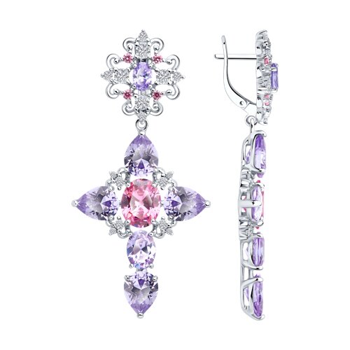 Серьги SOKOLOV - Серебро 925, Фианит (арт. 94026883)