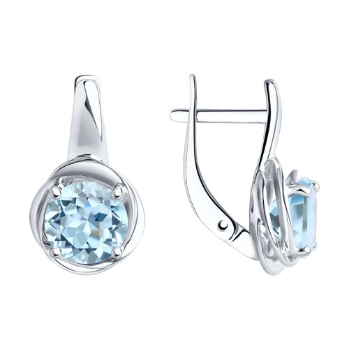 Серьги Diamant - Серебро 925, Топаз (арт. 94-320-00623-1)