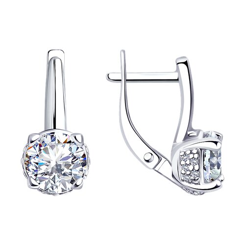 Серьги SOKOLOV - Серебро 925, Фианит (арт. 94023356)