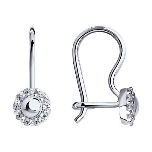 Серьги SOKOLOV - Серебро 925, Фианит (арт. 94021305)