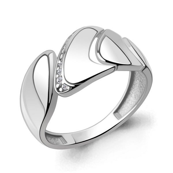 Кольцо Аквамарин - Серебро 925, Фианит (арт. 600327А.5)