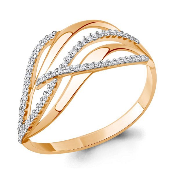 Кольцо Аквамарин - Серебро 925, Фианит (арт. 63557А.6)