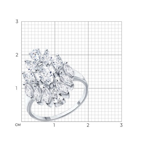 Кольцо SOKOLOV - Серебро 925, Фианит (арт. 94015006)