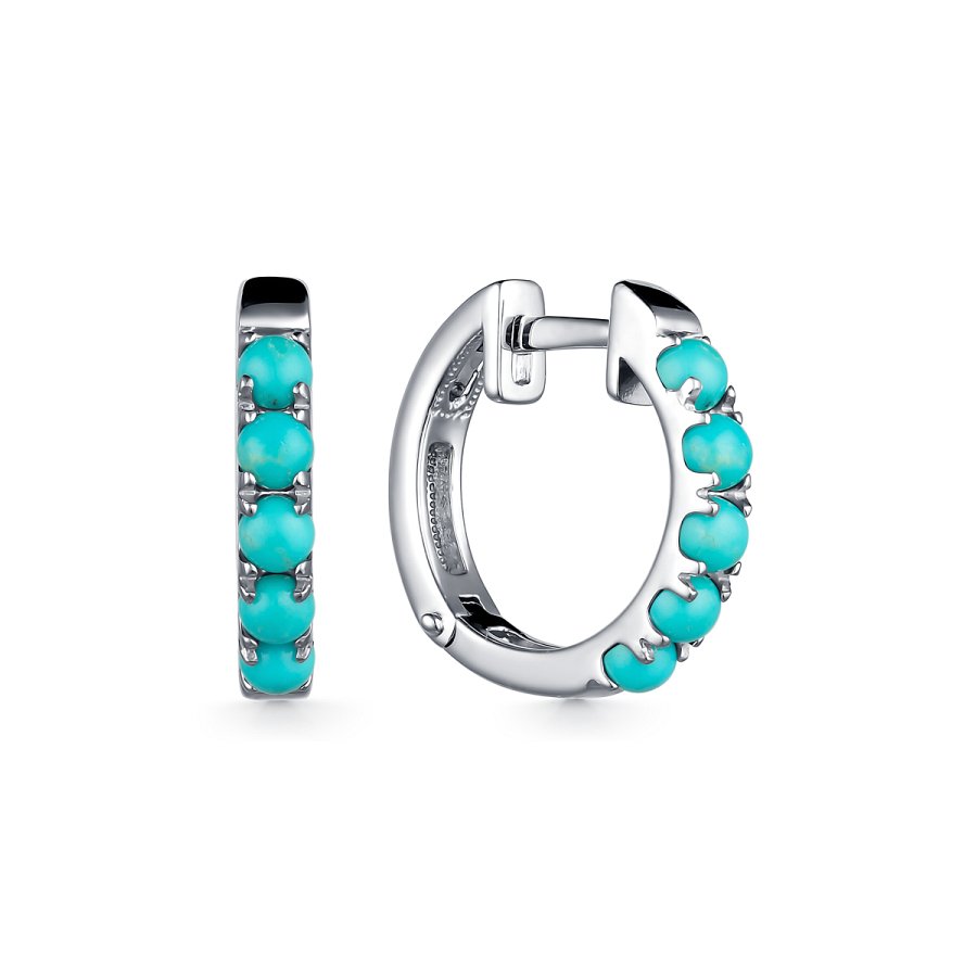 Серьги Дар - Серебро 925, Бирюза (арт. С-3764рк438)