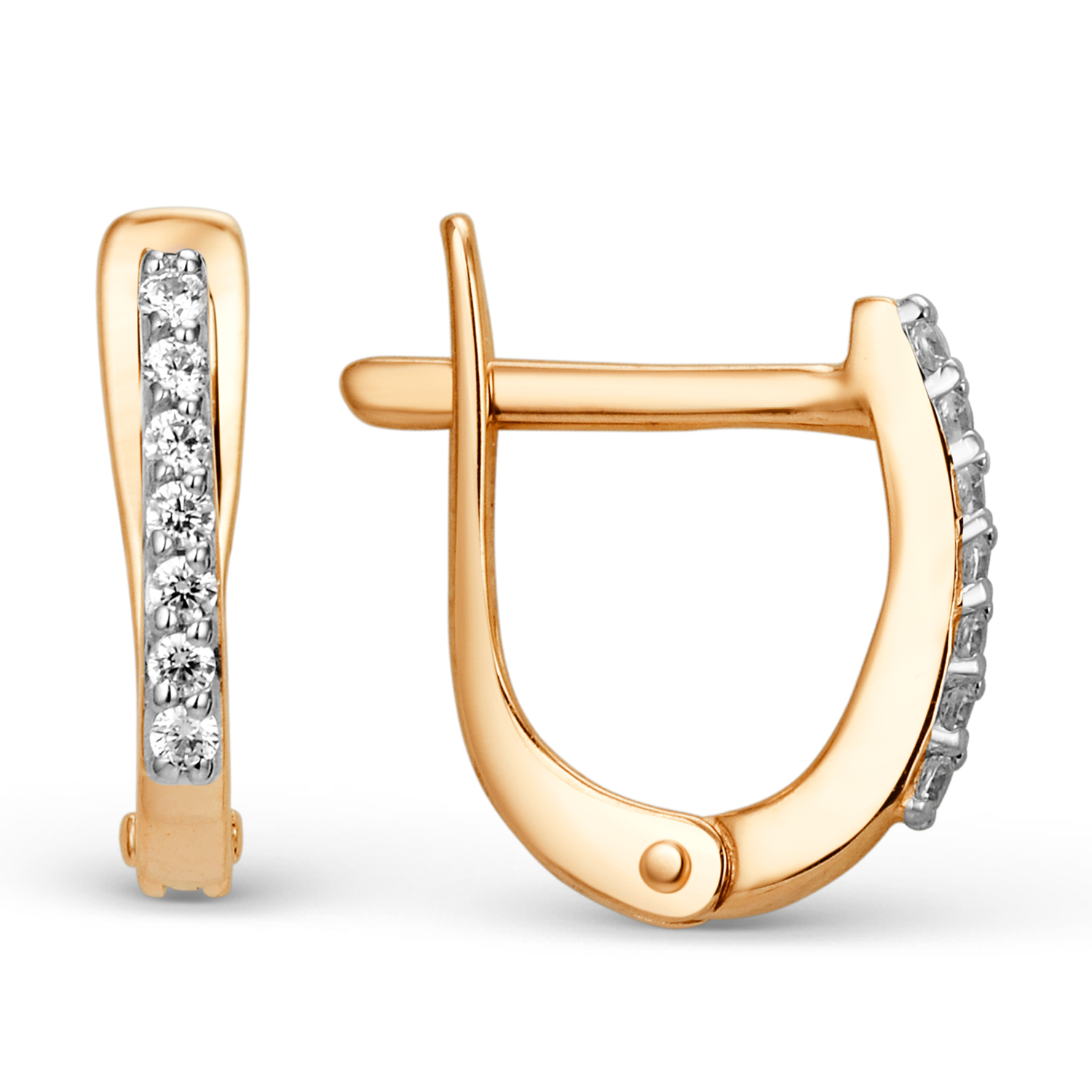 Серьги ЮФ Династия - Золото 375, Фианит (арт. 014322-5102)